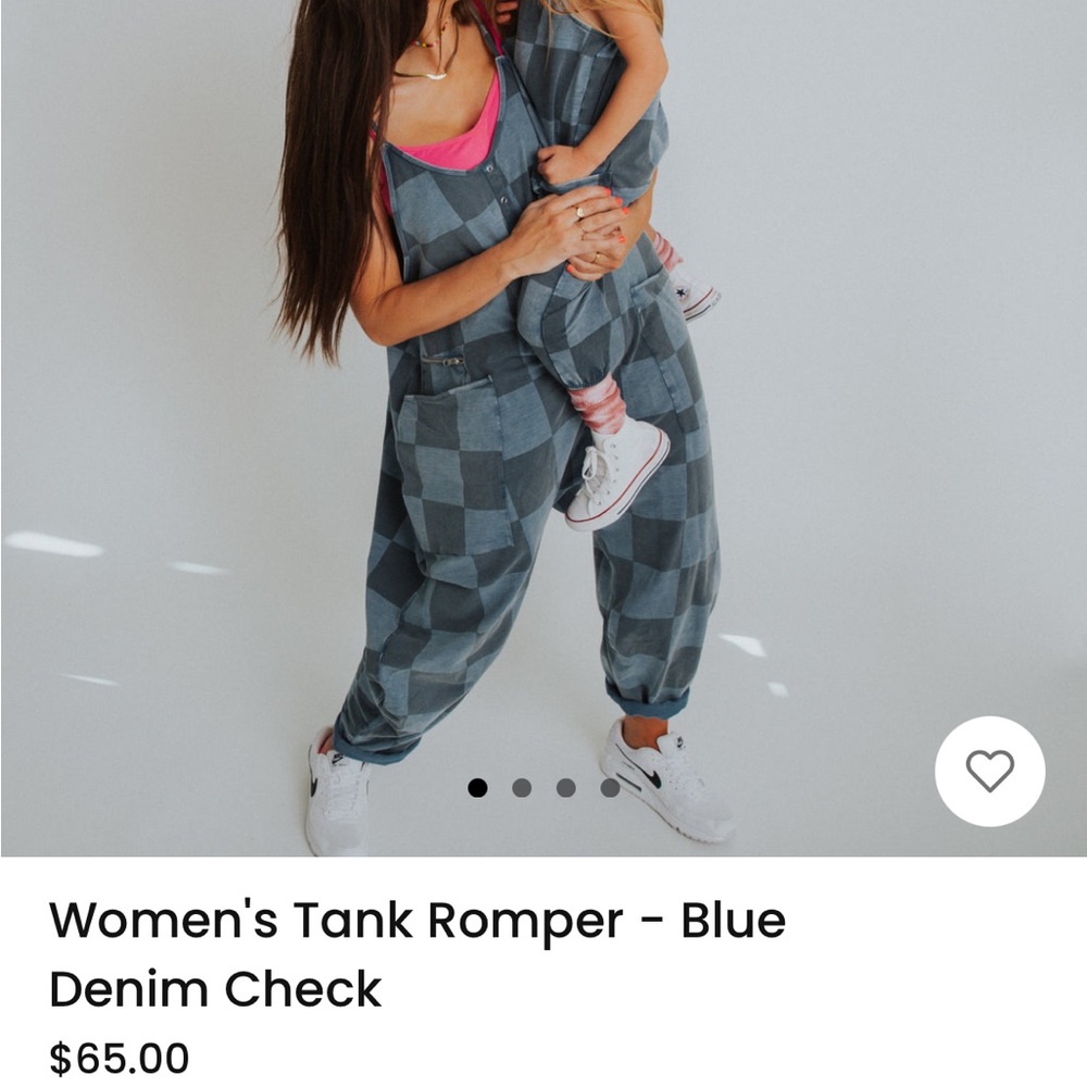 Rags Denim Check Romper